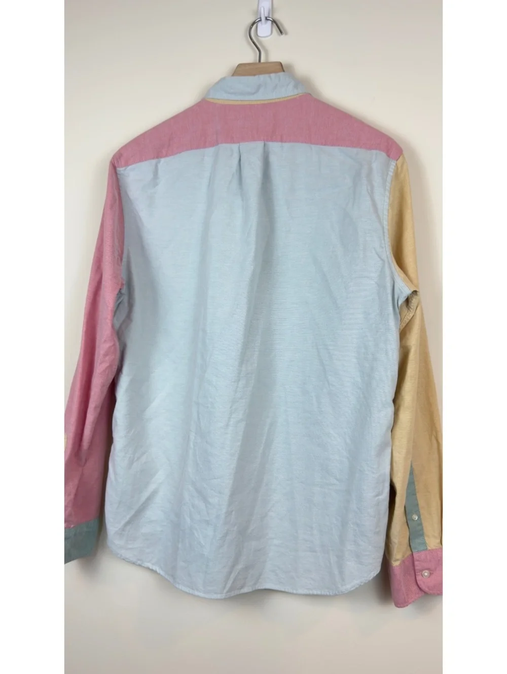 J.Crew Broken-In Oxford Organic Cotton Colorblock Shirt Men’s Large Multicolor